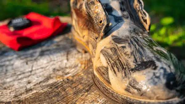 suddy saddle soap on boots